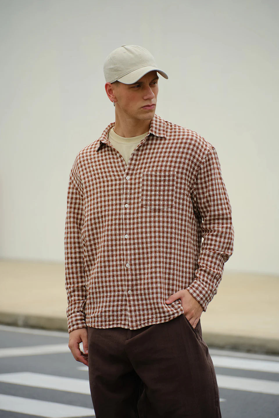 Espresso Grid Shirt