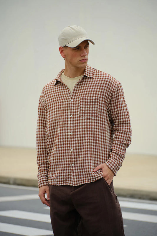 Espresso Grid Shirt
